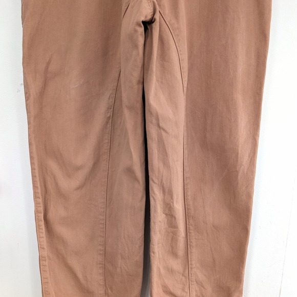 Oversized Tan Jumpsuit with Pockets Boho Cottacore Garden Workwear Size Small - Picture 7 of 13